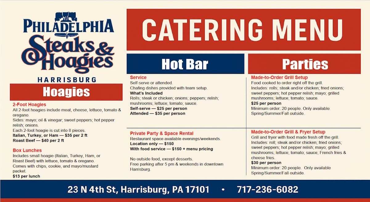 Menu Philadelphia Steaks & Hoagies-1