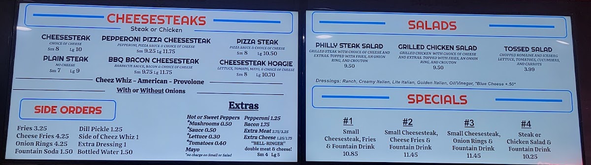 Menu Philadelphia Steaks & Hoagies-2